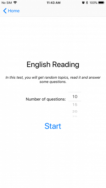 English Reading Test 5